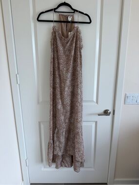 Vici Women’s Maxi Dress in Beige Floral Print
